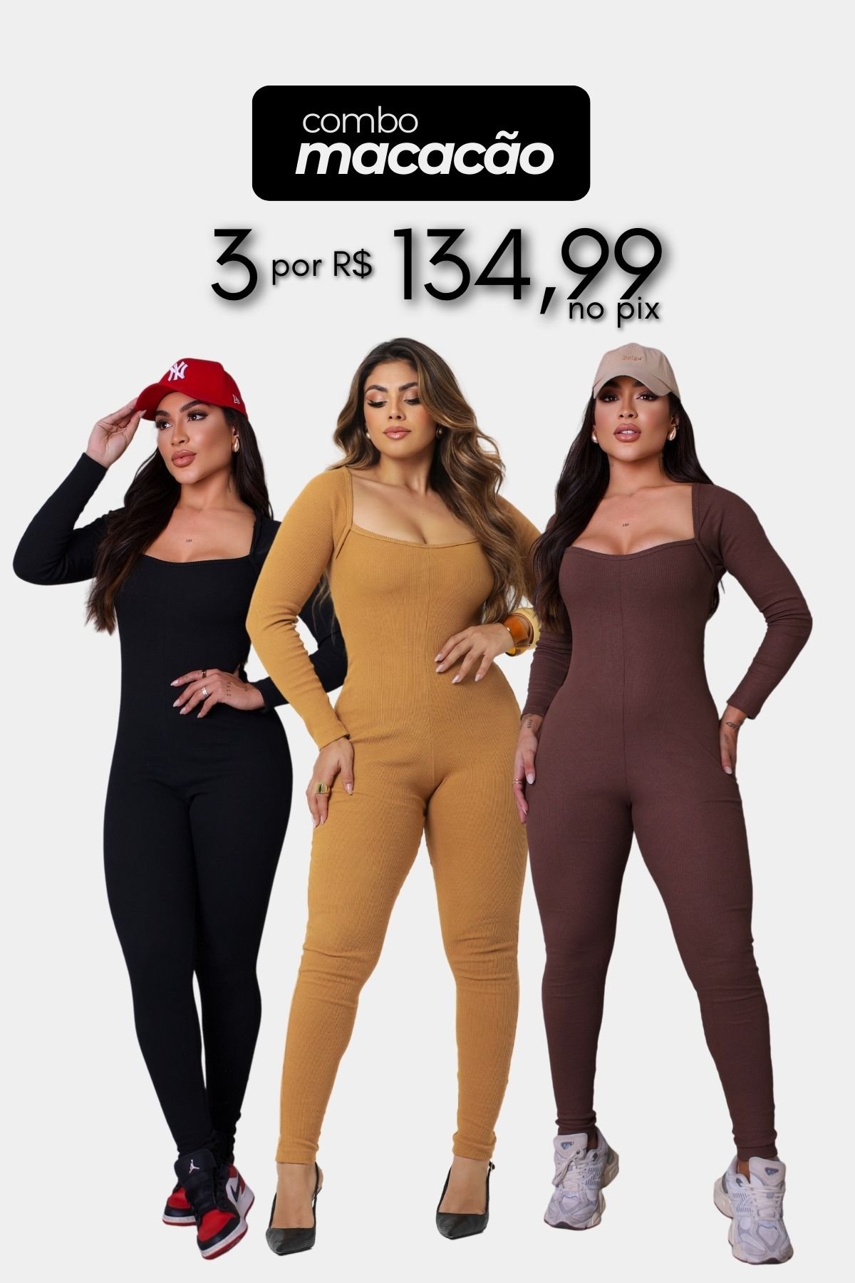 Combo Macacão Manga Longa (02)