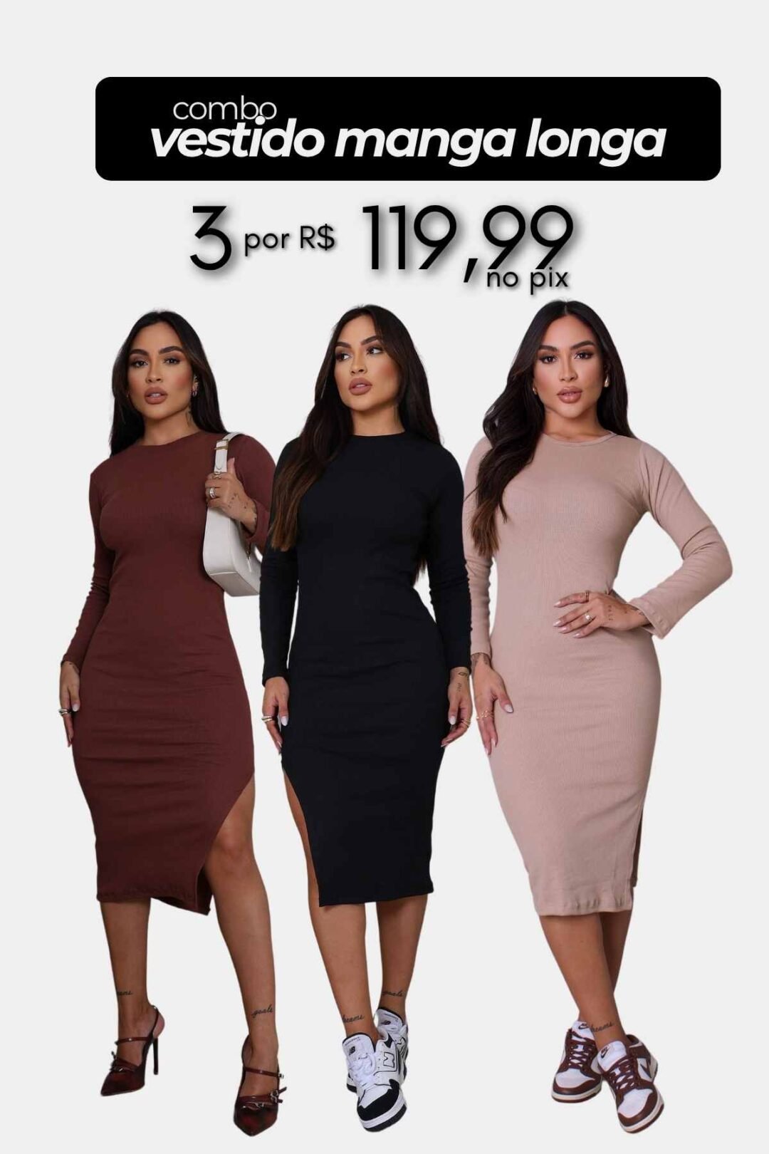 Combo Vestido Manga Longa (02)