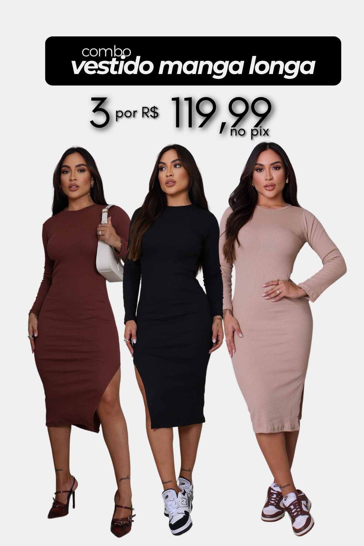 Combo Vestido Manga Longa (02)