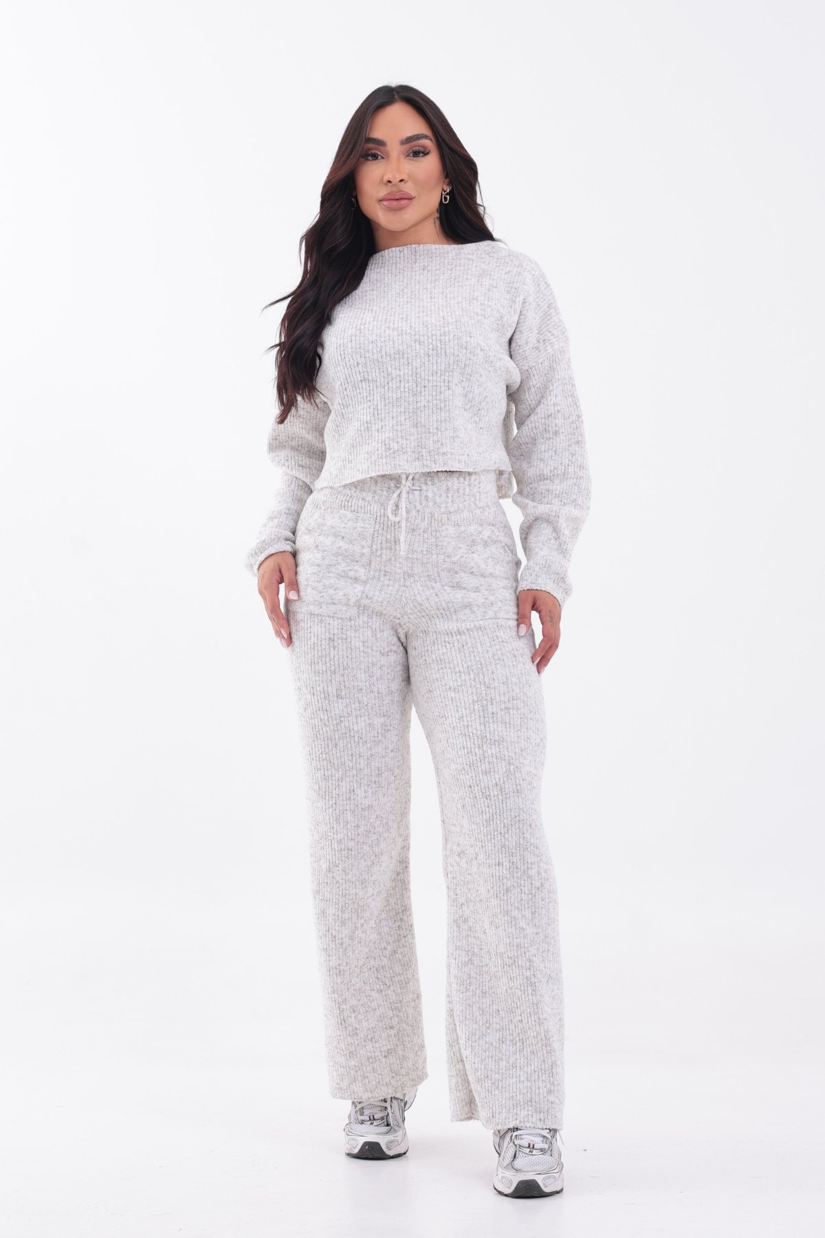 Conjunto Nuvem Inverno - Branco Mescla