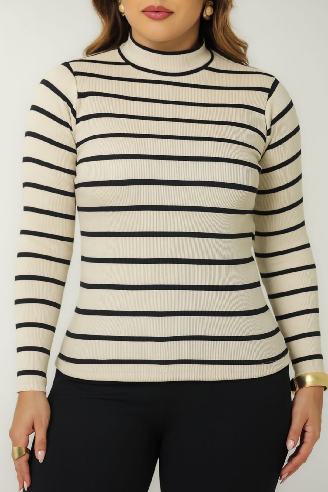 Blusa Cacharrel Listrada- Areia